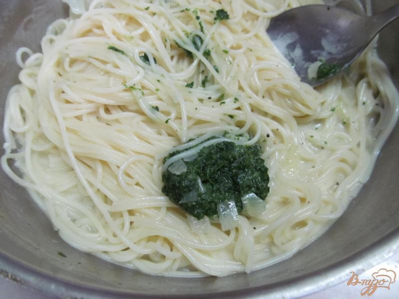 Фото приготовление рецепта: Спагетти с баклажаном и фаршем шаг №5