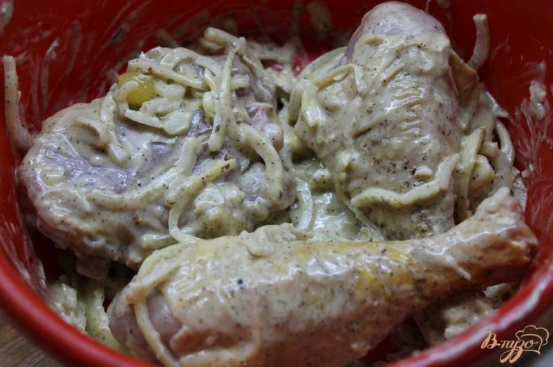Фото приготовление рецепта: Запеченные куриные ножки с карри и маринадом шаг №4