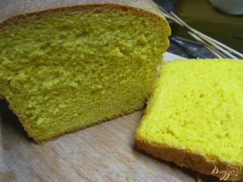 Фото приготовление рецепта: Хлеб на кефире с куркумой шаг №9