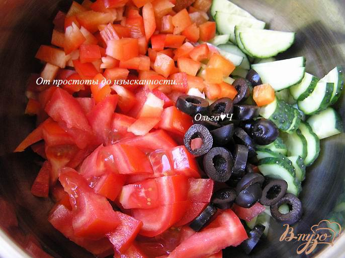 Фото приготовление рецепта: Овощной салат с пастой шаг №1
