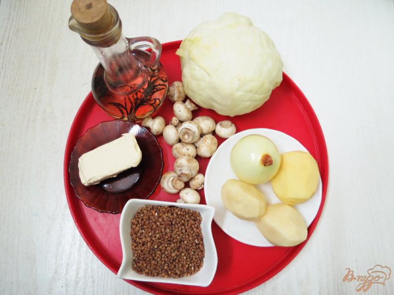 Фото приготовление рецепта: Запеканка из гречки с грибами и капустой шаг №1