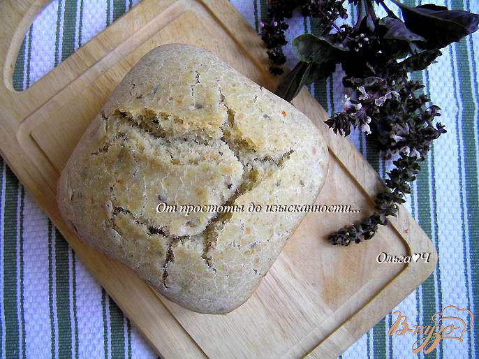 Фото приготовление рецепта: Итальянский хлеб с травами и базиликом шаг №5