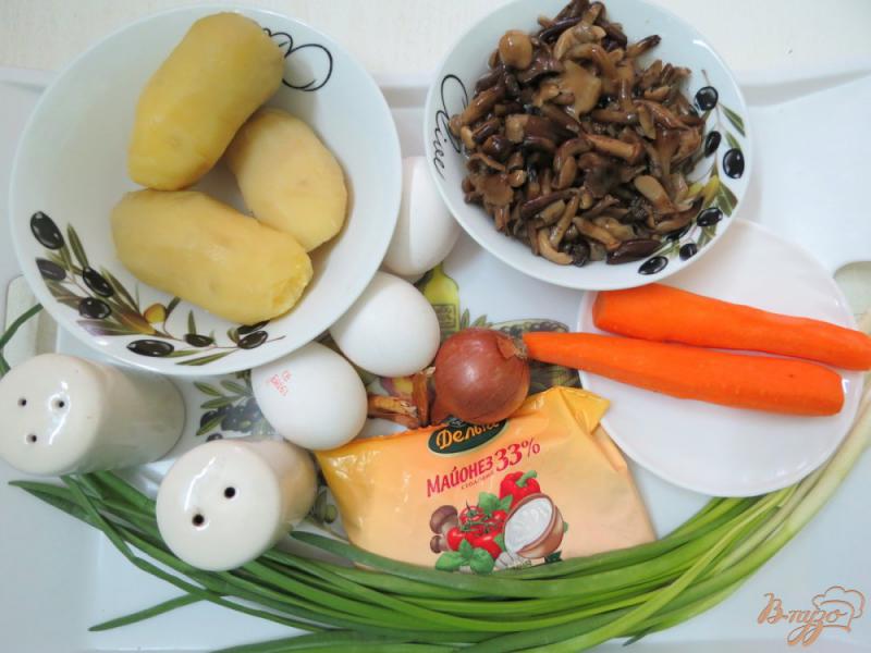 Фото приготовление рецепта: Салат с маринованными опятами шаг №1