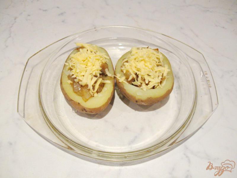 Фото приготовление рецепта: Картофельные лодочки с грибами шаг №7