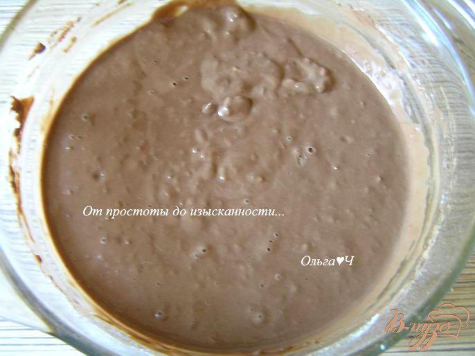 Фото приготовление рецепта: Шоколадно-злаковые оладьи шаг №3