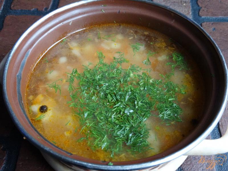 Фото приготовление рецепта: Летний суп с цукини и цветной капустой шаг №7