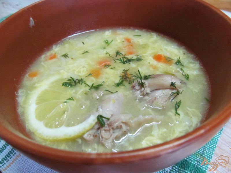 Фото приготовление рецепта: Рисово-лимонный суп шаг №9