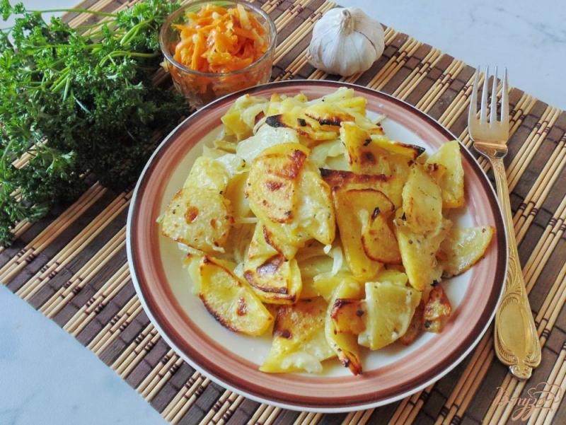 Фото приготовление рецепта: Картофель в сметане запечённый в рукаве шаг №10