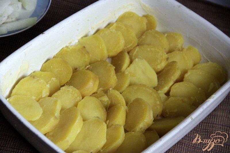 Фото приготовление рецепта: Гратин из картофеля и замороженых овощей, с ветчиной шаг №3