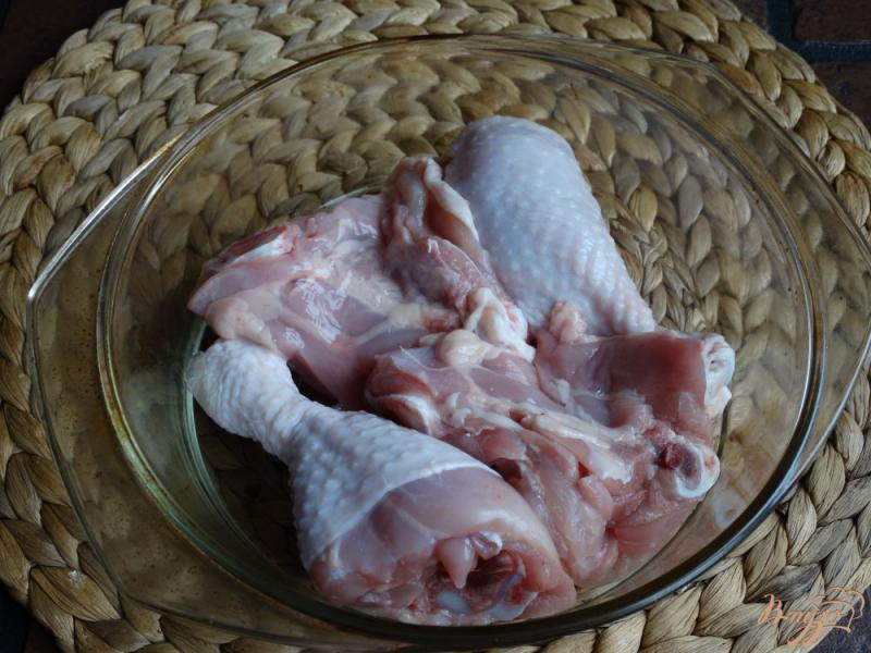 Фото приготовление рецепта: Курица запеченная с овощами и нутом шаг №3
