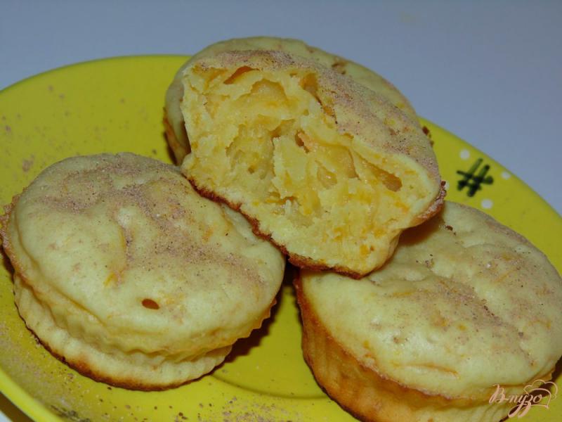 Фото приготовление рецепта: Тыквенные кексы с лимонной цедрой шаг №6