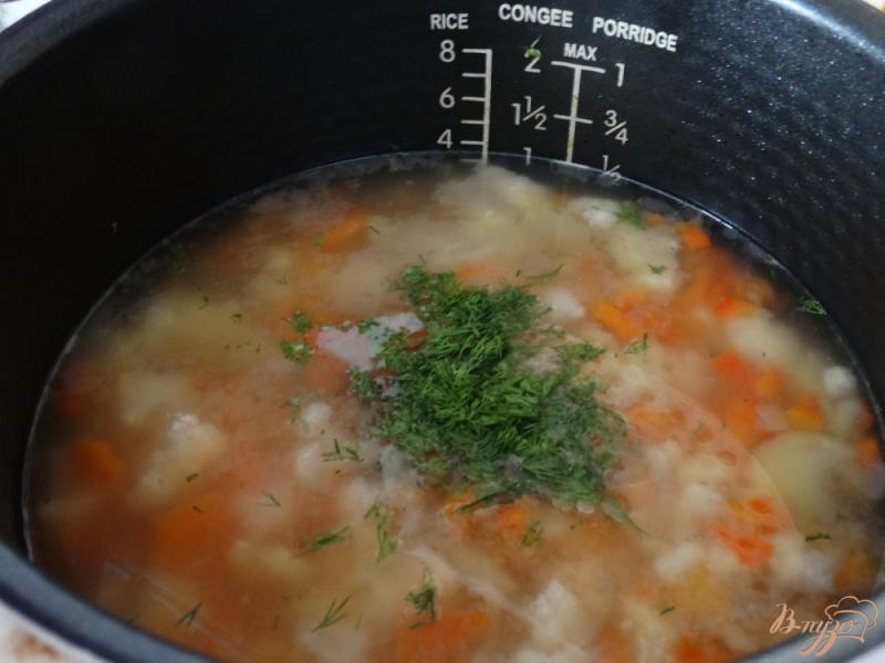Фото приготовление рецепта: Густой овощной суп с нутом шаг №7