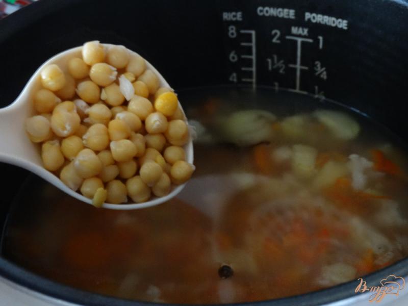 Фото приготовление рецепта: Густой овощной суп с нутом шаг №6