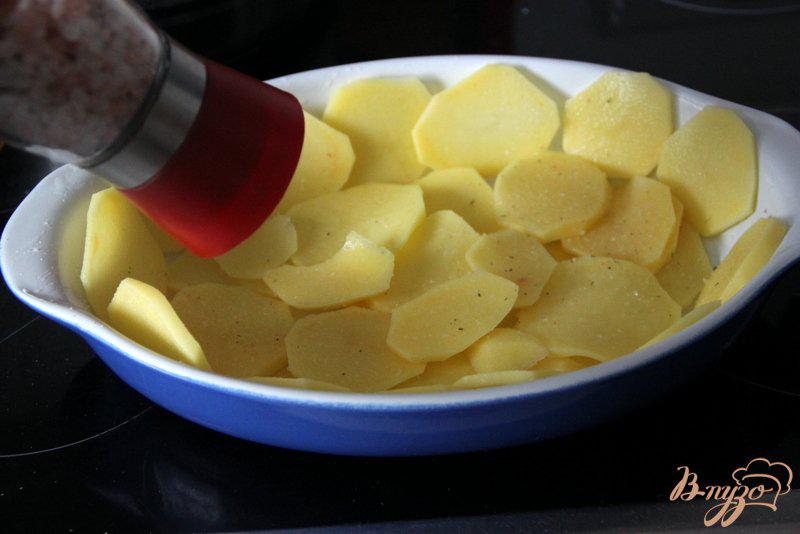 Фото приготовление рецепта: Картофельная «лазанья» с ветчиной шаг №2