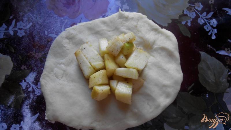 Фото приготовление рецепта: Пирожки  с яблоками на молоке и дрожжах шаг №5