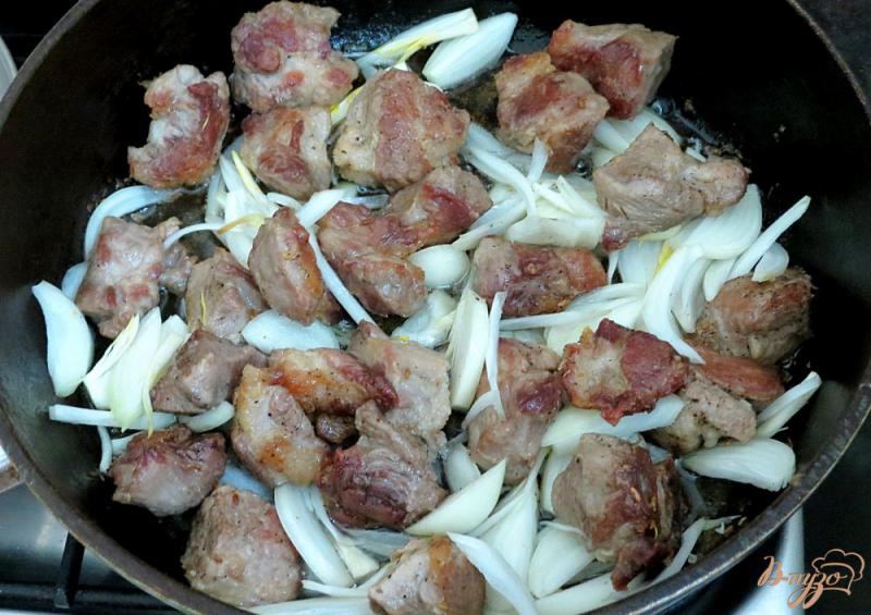 Фото приготовление рецепта: Свинина с овощами шаг №5