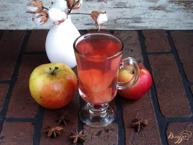 Фото приготовление рецепта: Яблочно-клюквенный компот с анисом шаг №6