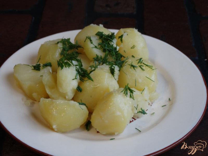 Фото приготовление рецепта: Картофель с грибной подливой шаг №6