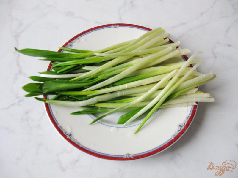 Фото приготовление рецепта: Весенний салат из черемши и редьки шаг №1