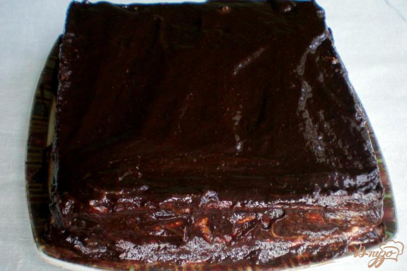 Фото приготовление рецепта: Торт с домашним шоколадом шаг №11