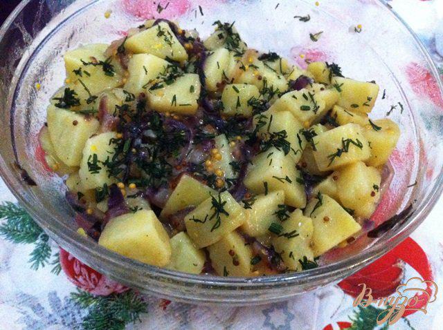 Фото приготовление рецепта: Простой картофельный салат шаг №5