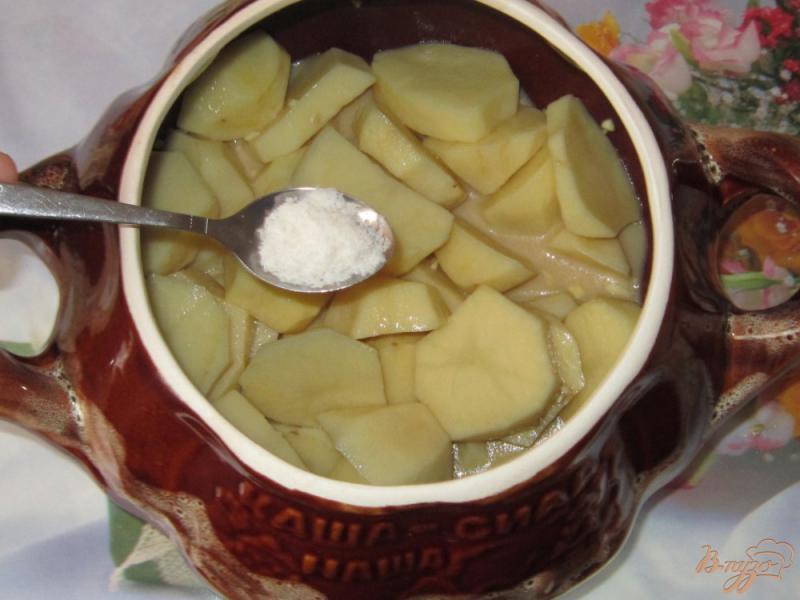 Фото приготовление рецепта: Картошка ароматная в горшочке шаг №4