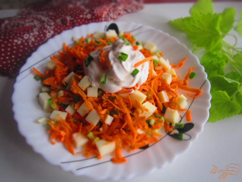Фото приготовление рецепта: Салат морковный с черемшой шаг №5