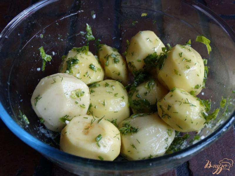 Фото приготовление рецепта: Картофель маринованный запеченный в рукаве шаг №3