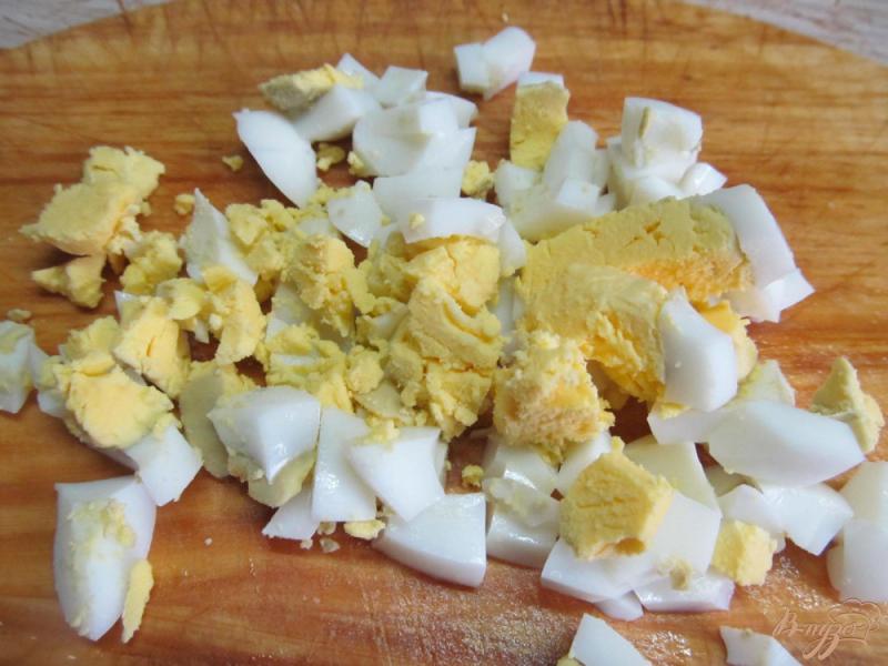 Фото приготовление рецепта: Салат из огурца с фасолью и салями шаг №2