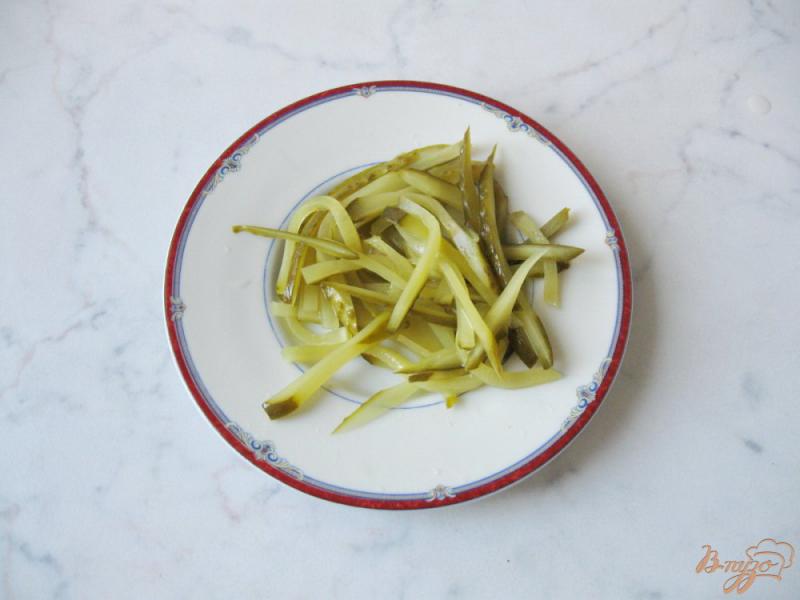 Фото приготовление рецепта: Салат с черемшой, тыквой и шампиньонами шаг №7