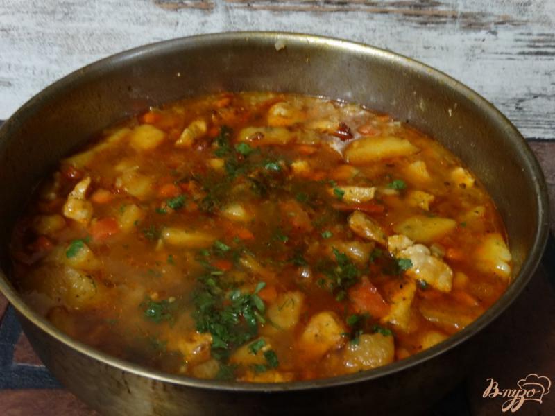 Фото приготовление рецепта: Венгерский суп-гуляш шаг №6
