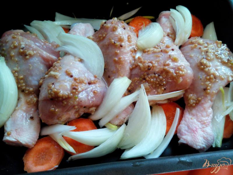 Фото приготовление рецепта: Куриные голени с апельсинами шаг №5