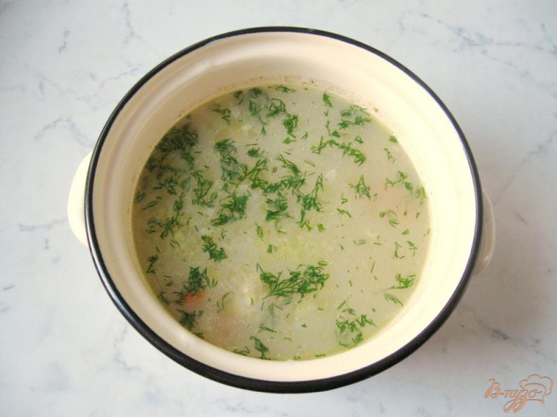 Фото приготовление рецепта: Суп с освяными хлопьями и фрикадельками шаг №7