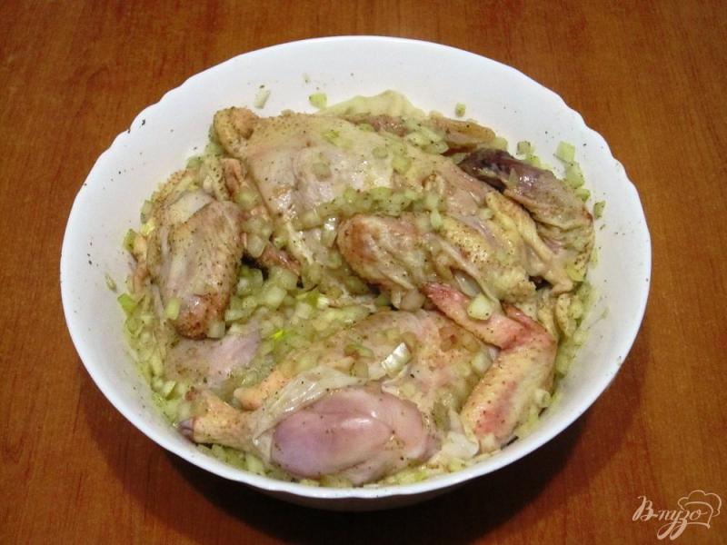 Фото приготовление рецепта: Цыплята в кефирном маринаде шаг №5