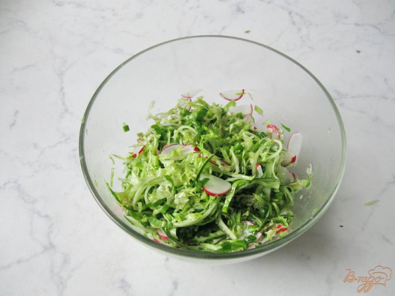 Фото приготовление рецепта: Салат - микс из весенних овощей шаг №7