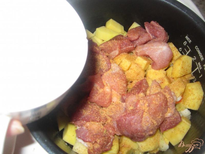 Фото приготовление рецепта: Свинина тушеная с фасолью в мультиварке шаг №3