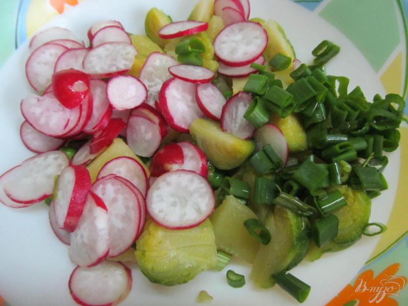 Фото приготовление рецепта: Теплый картофельный салат шаг №3