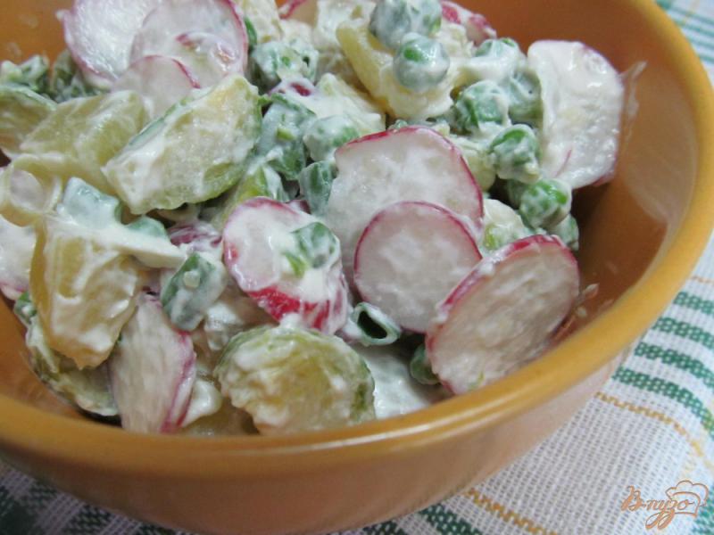 Фото приготовление рецепта: Теплый картофельный салат шаг №5