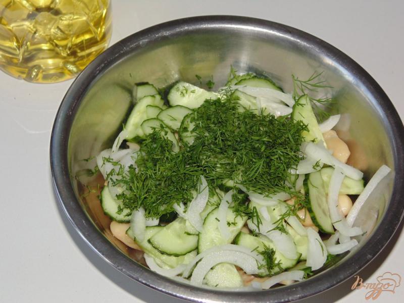 Фото приготовление рецепта: Салат из двух видов фасоли и куриных желудков шаг №5