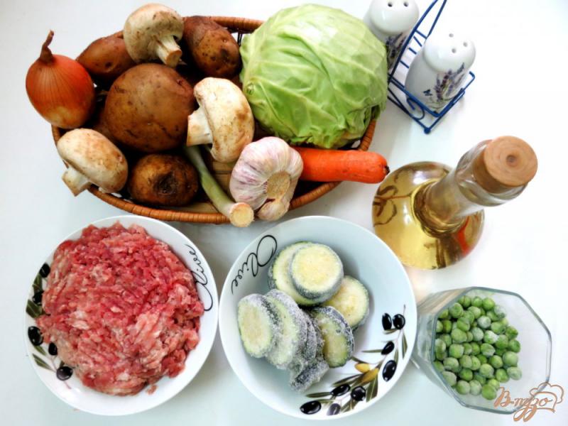 Фото приготовление рецепта: Рагу с фрикадельками в сметанном соусе шаг №1