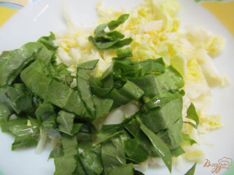 Фото приготовление рецепта: Салат из крапивы с редисом и щавелем шаг №2