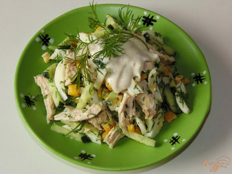 Фото приготовление рецепта: Салат с мясом индейки шаг №5