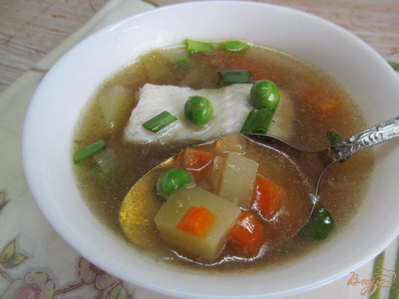 Фото приготовление рецепта: Овощной суп на рыбном бульоне шаг №5