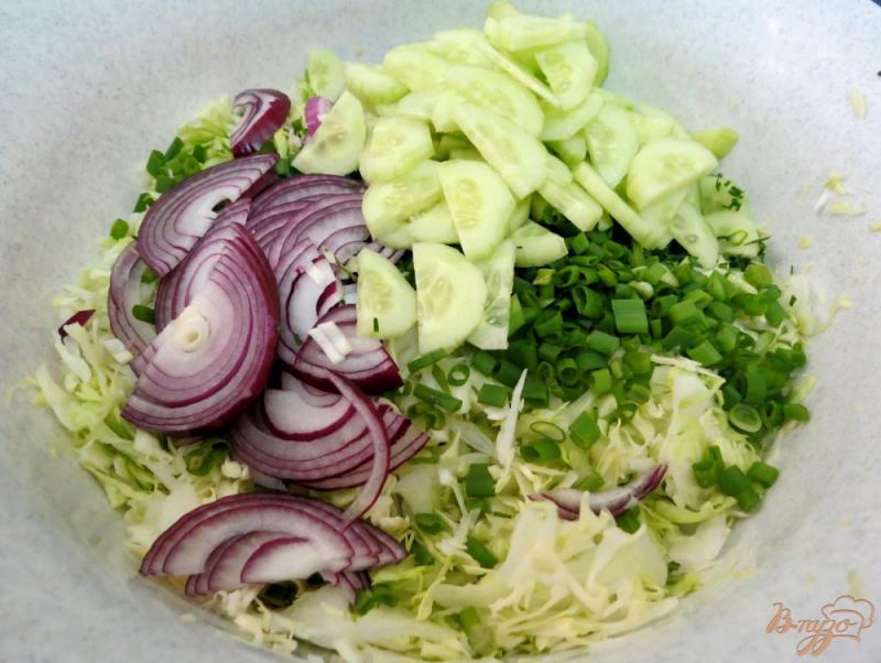 Фото приготовление рецепта: Салат из капусты с медовой заправкой шаг №7