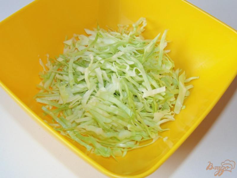Фото приготовление рецепта: Салат из молодой капусты с нутом шаг №2