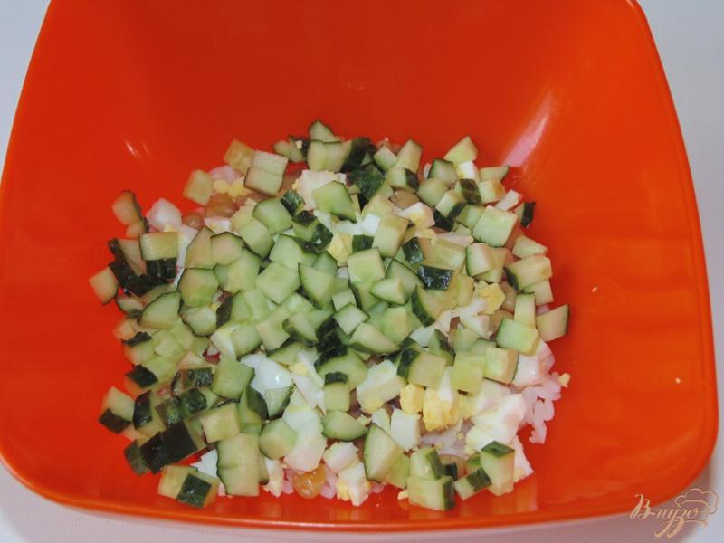Фото приготовление рецепта: Рисовый салат с нутом шаг №4