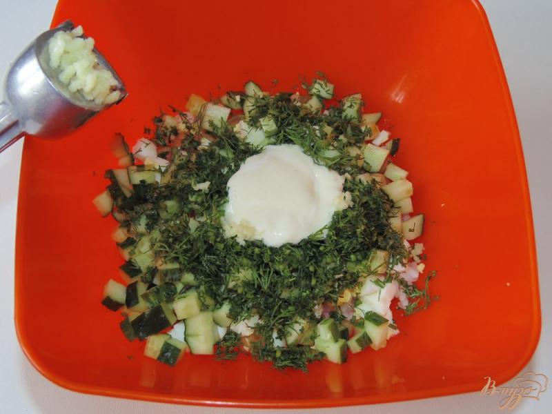 Фото приготовление рецепта: Рисовый салат с нутом шаг №5