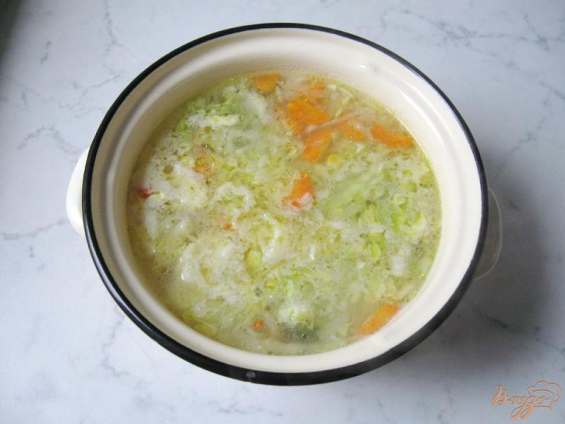 Фото приготовление рецепта: Овощной суп « Три капусты» шаг №5