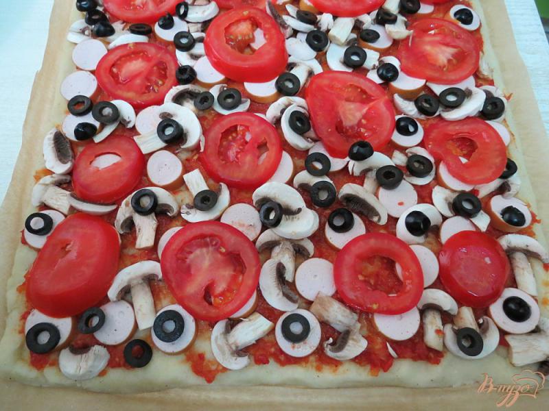 Фото приготовление рецепта: Пицца на основе из отварного картофеля шаг №10