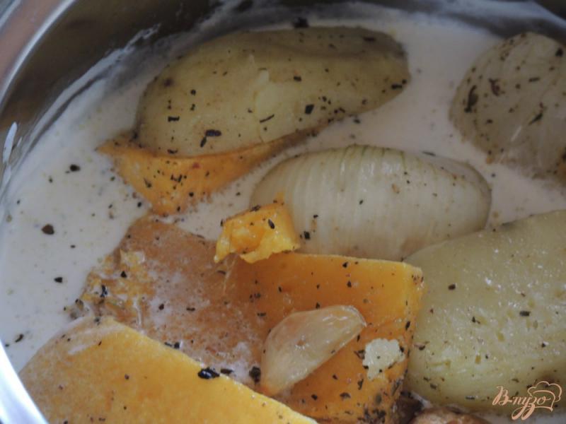 Фото приготовление рецепта: Крем-суп из тыквы и овощей шаг №6